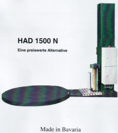 Stretchmaschine HAD 1500 N, Ingenieurbüro Hemmeter, Stretchmaschinen Bayern, Kuvertierarbeiten Bayern